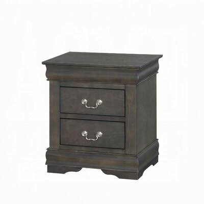 2 Drawer Dark Gray Nightstand M506651