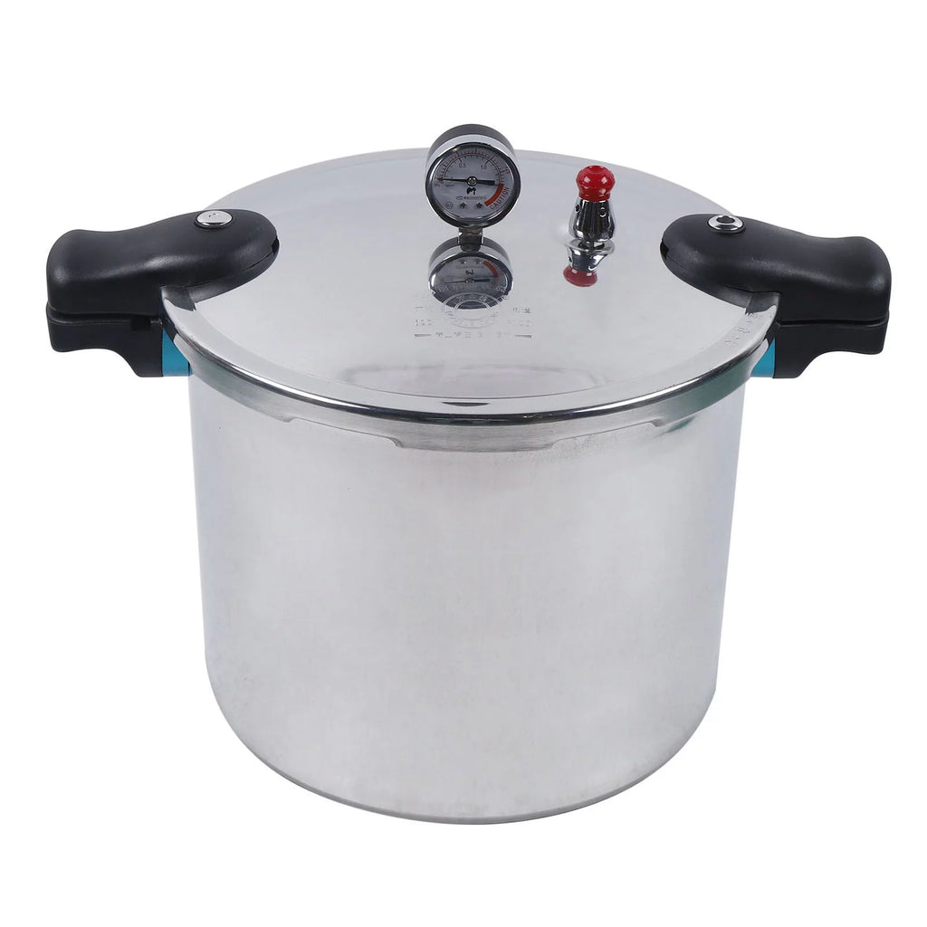 23 Quart Aluminium Pressure Canner Cooker with Gauge Release Valve X386