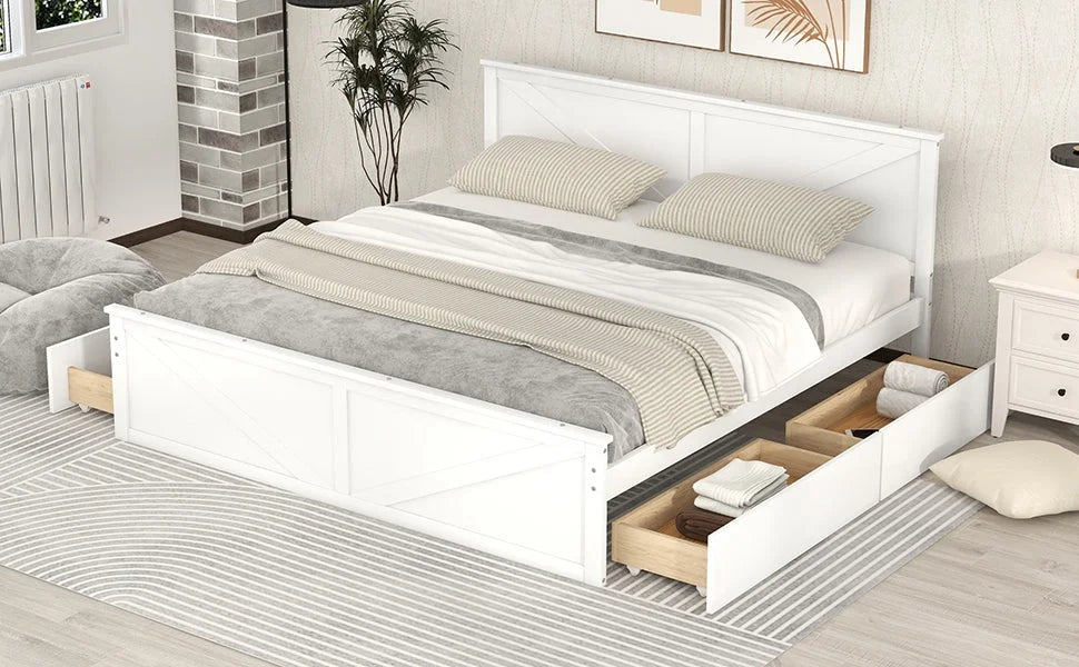 Wooden Platform Bed A51809