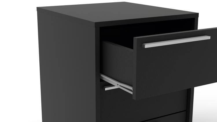 Black 3 Drawer File Cabinet T11142