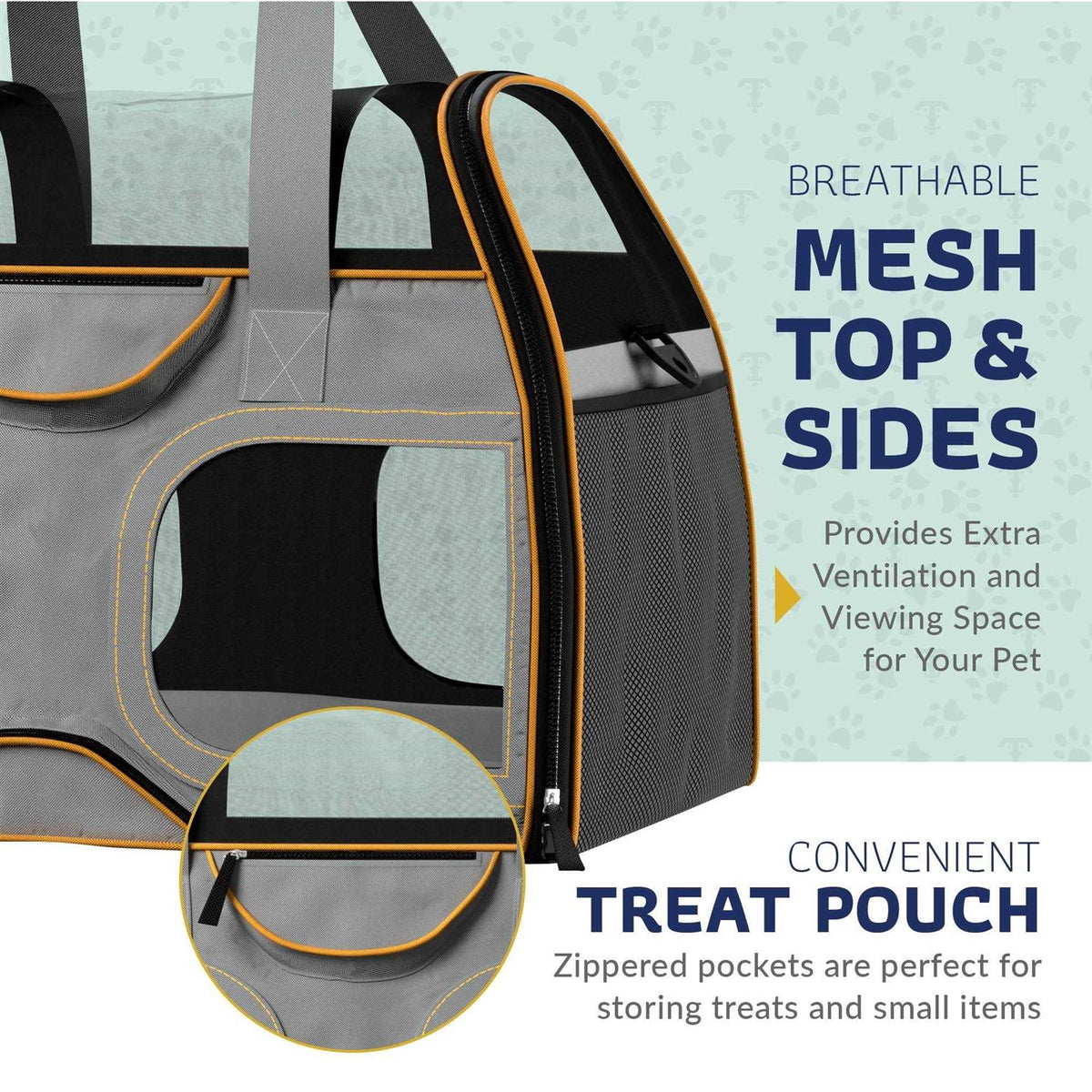 Pet Carrier with Removable Wheels and Double Telescopic Handle A7362