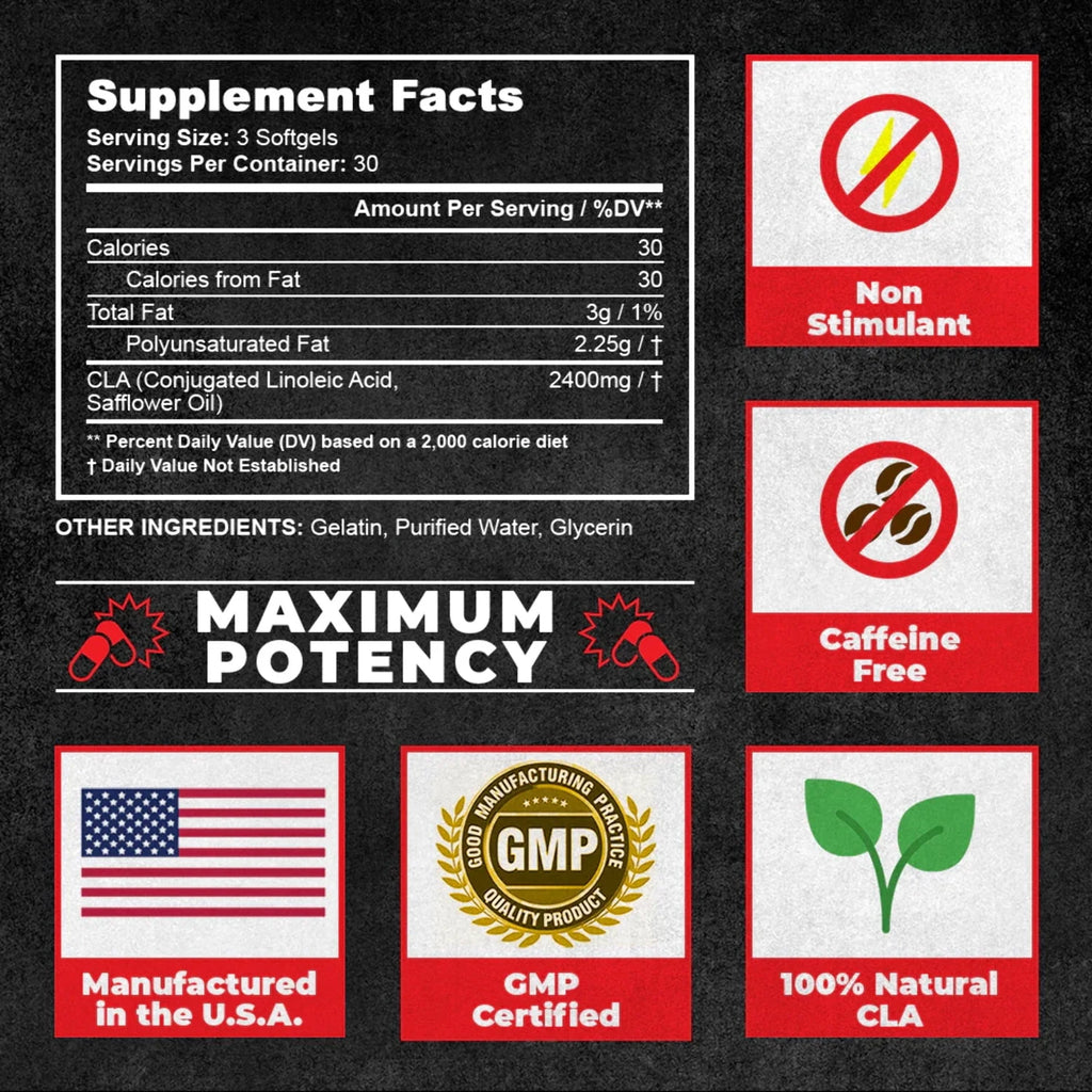 90 Ct CLA Fat Burner Dietary Supplement F146