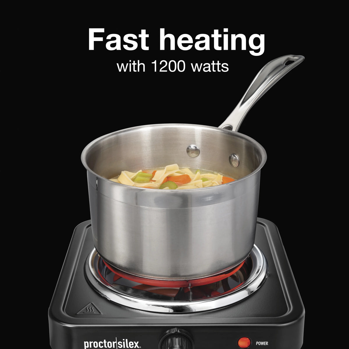 Single Burner Cooktop, Adjustable Temperature, Portable, Stainless Steel Plate G73946