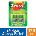 24 Hour Allergy Relief Tablets 10mg Cetirizine HCl 120 ct I525094