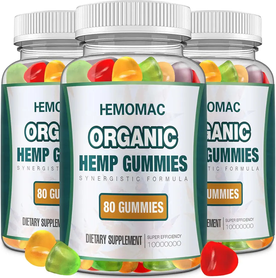 Natural Hemp Gummies High Potency with Hemp Oil Extract Edibles (Fruit) D916