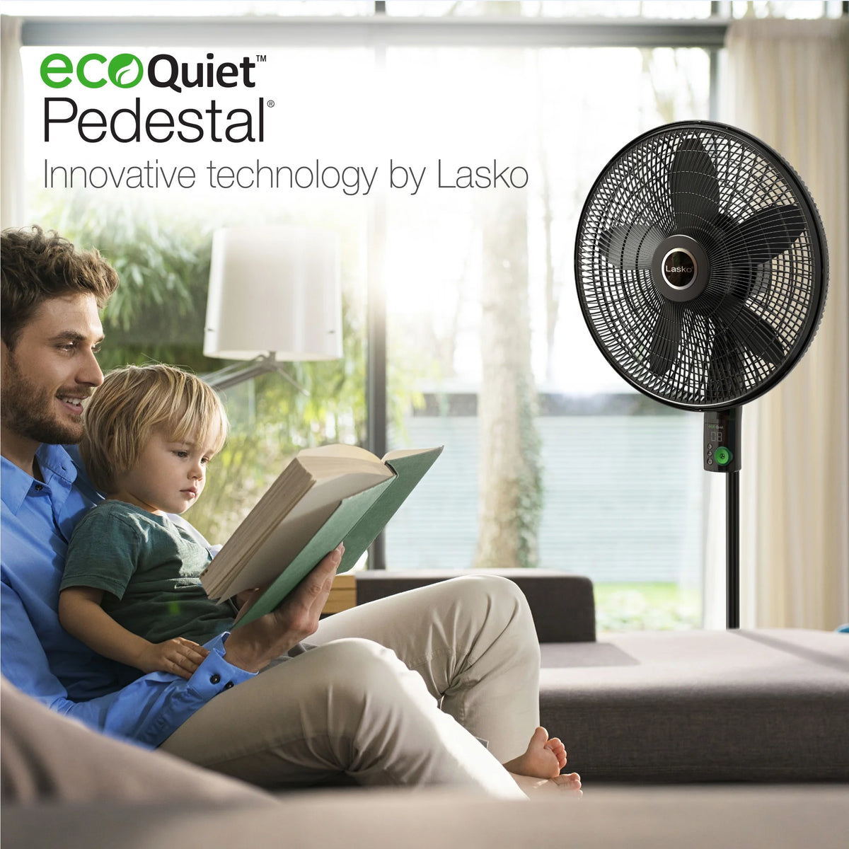 18" Black Pedestal Fan W7223
