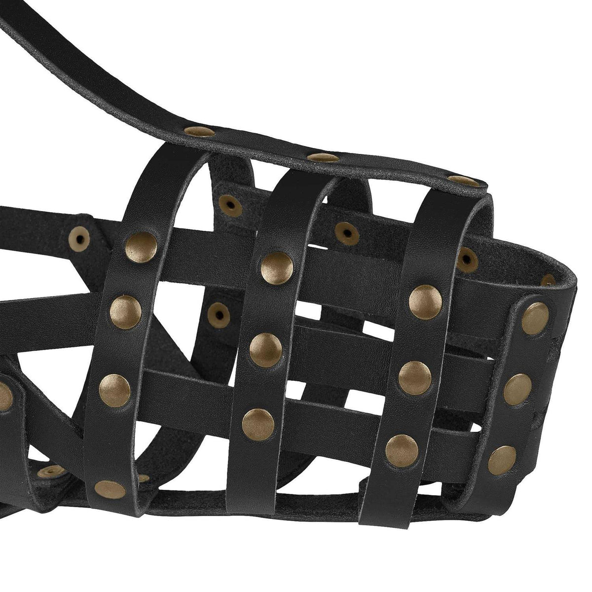 Leather Dog Muzzle Adjustable Breathable Medium Large Breeds I397