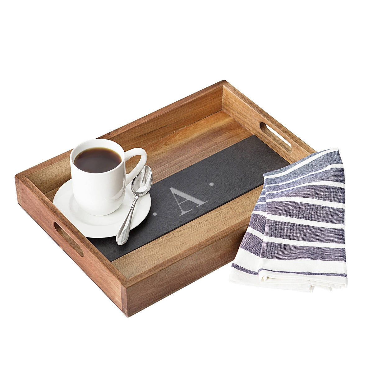 Acacia and Slate Tray X80940