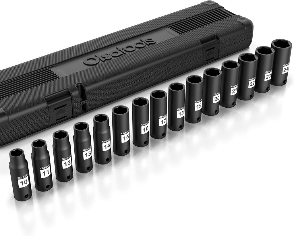 1/2 Drive Cr-Mo Deep Impact Socket Set 15pc Metric T9387