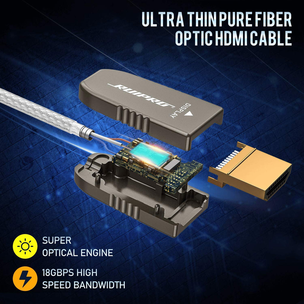 Fiber Optic HDMI Cable 40 Feet 4K60Hz 18Gbps HDR10 ARC T915