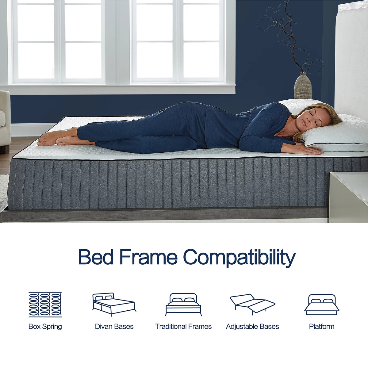 12" Medium Firm Gel Memory Foam Spring Mattress, King S56201