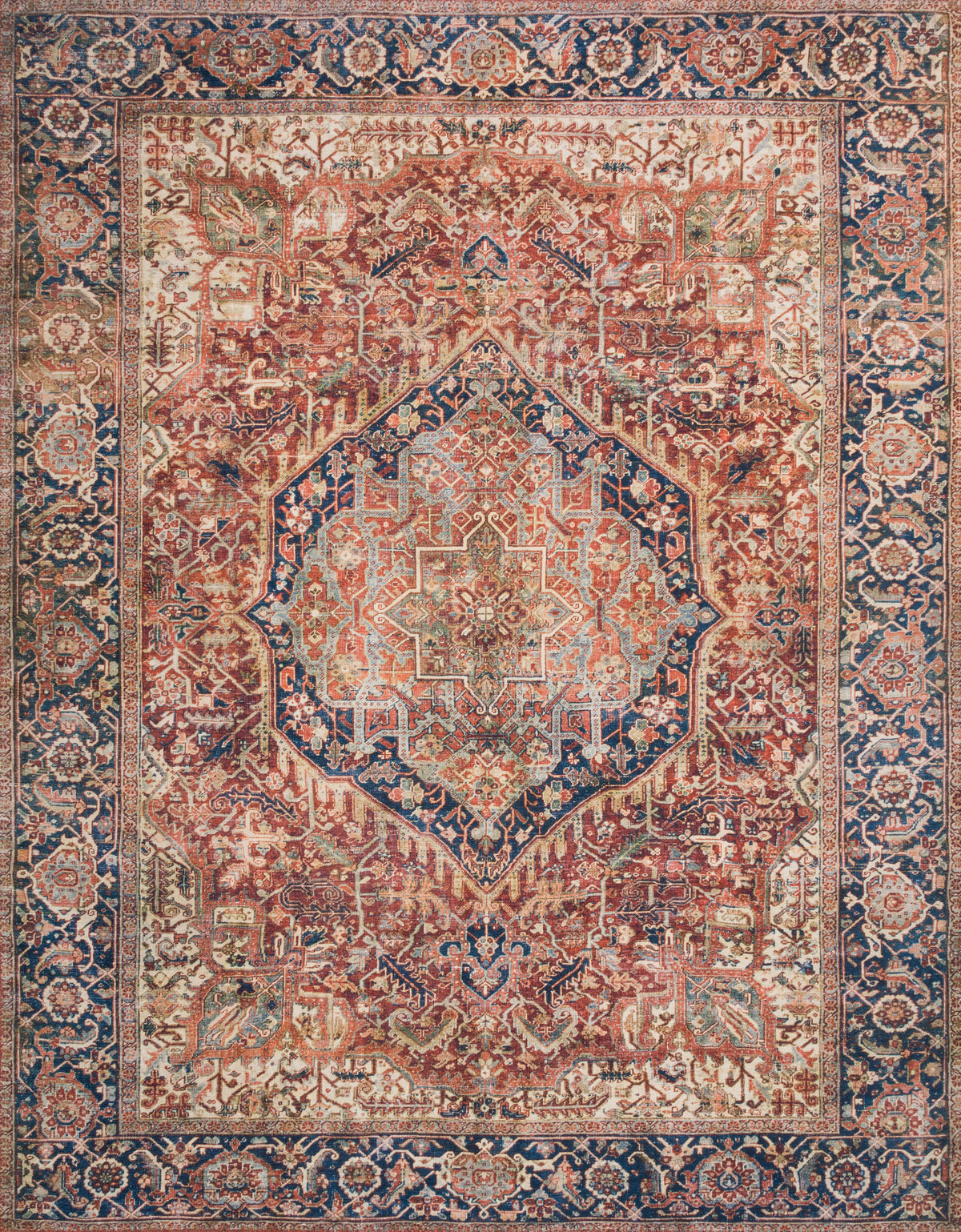Red Navy 2'6 x 12'0 Rug G674387