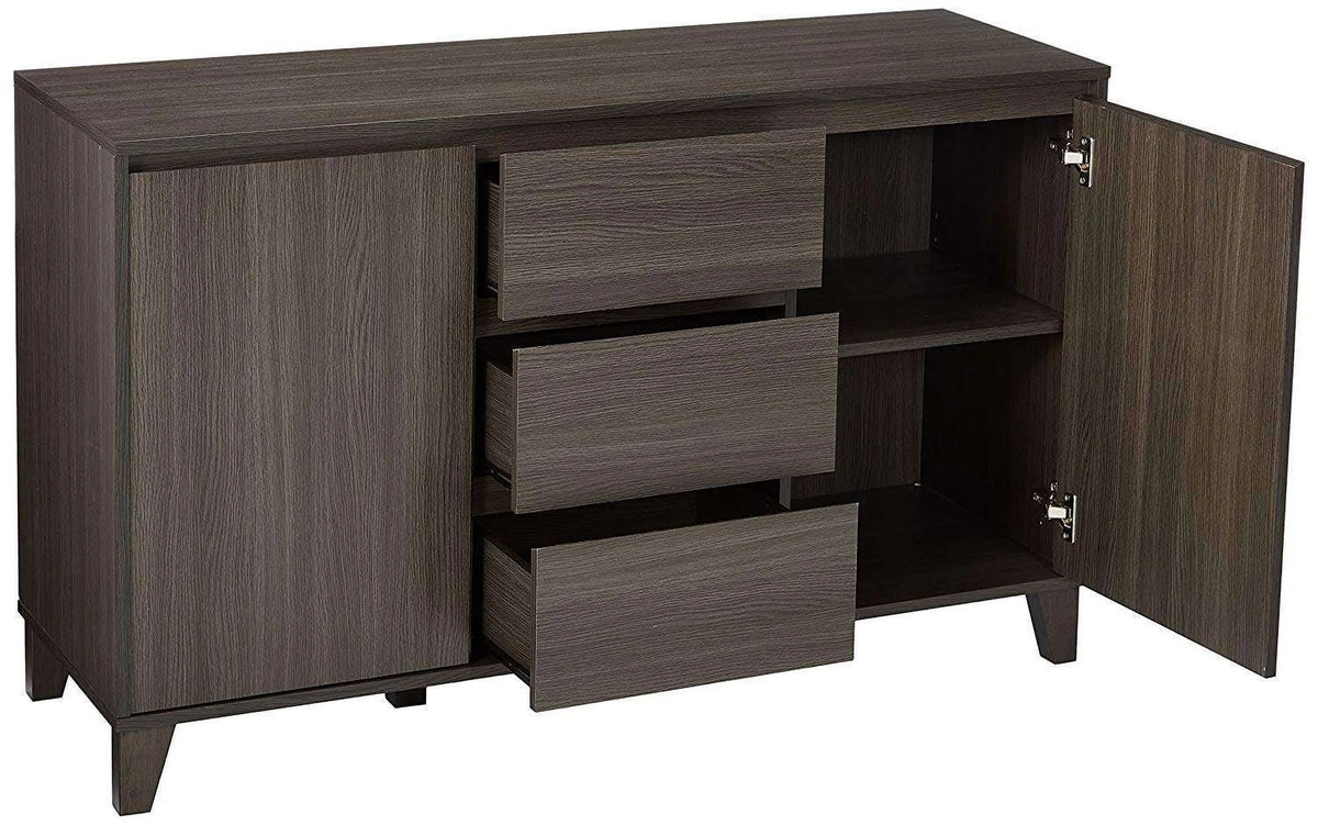 Wood Buffet Server Cabinet with 2 Doors & 3 Drawers Y824371