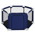 Blue 6 Panel Portable Baby Playpen A7241