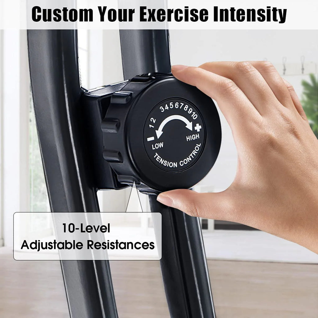 Folding 3-in-1 Recumbent Exercise Bike with Arm Resistance Bands C804
