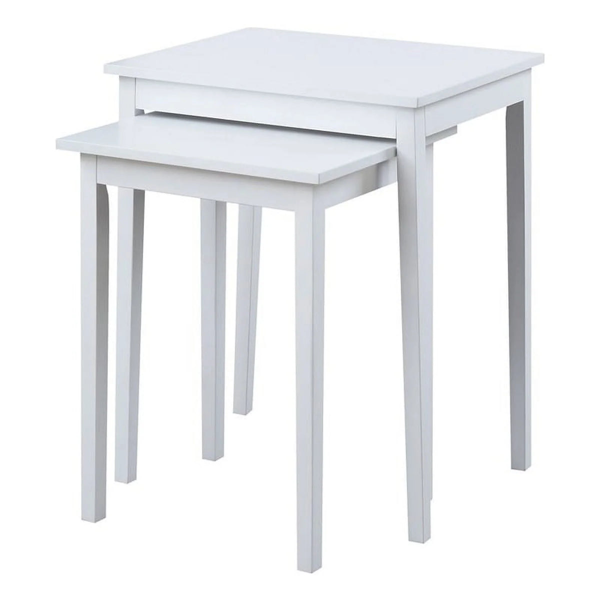 White Wood Nesting End Table Set of 2 F825144