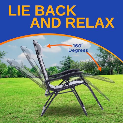 Adjustable Foldable Zero Gravity Rattan Chair with Side Table J807