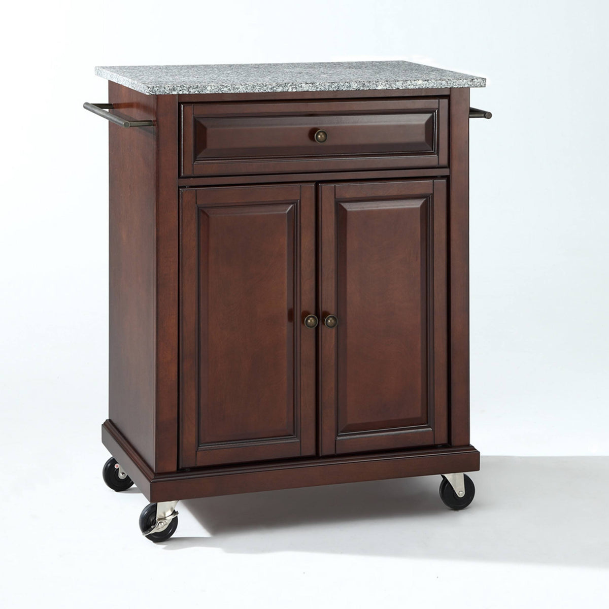 Solid Granite Top Portable Kitchen Cart/Island P572898