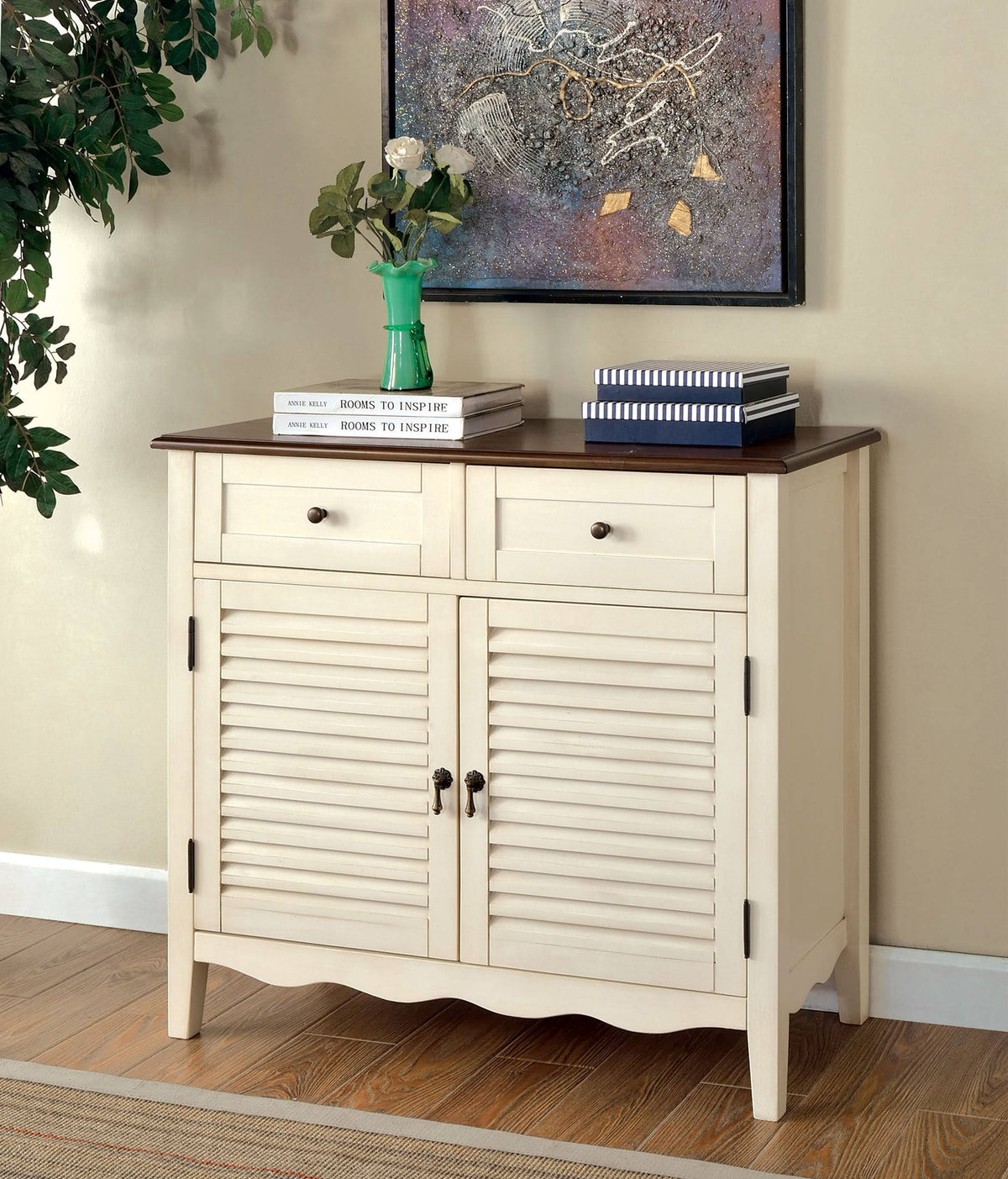 White 2-Door Cabinet M734