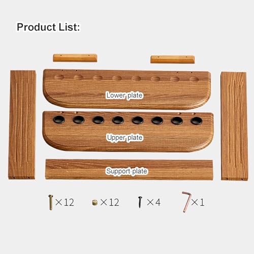 Light Brown Pool Cue Rack for 8 Sticks E11254