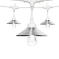 Classic LED Cafe Lights with 6 Stainless Steel Cage Shades D199106