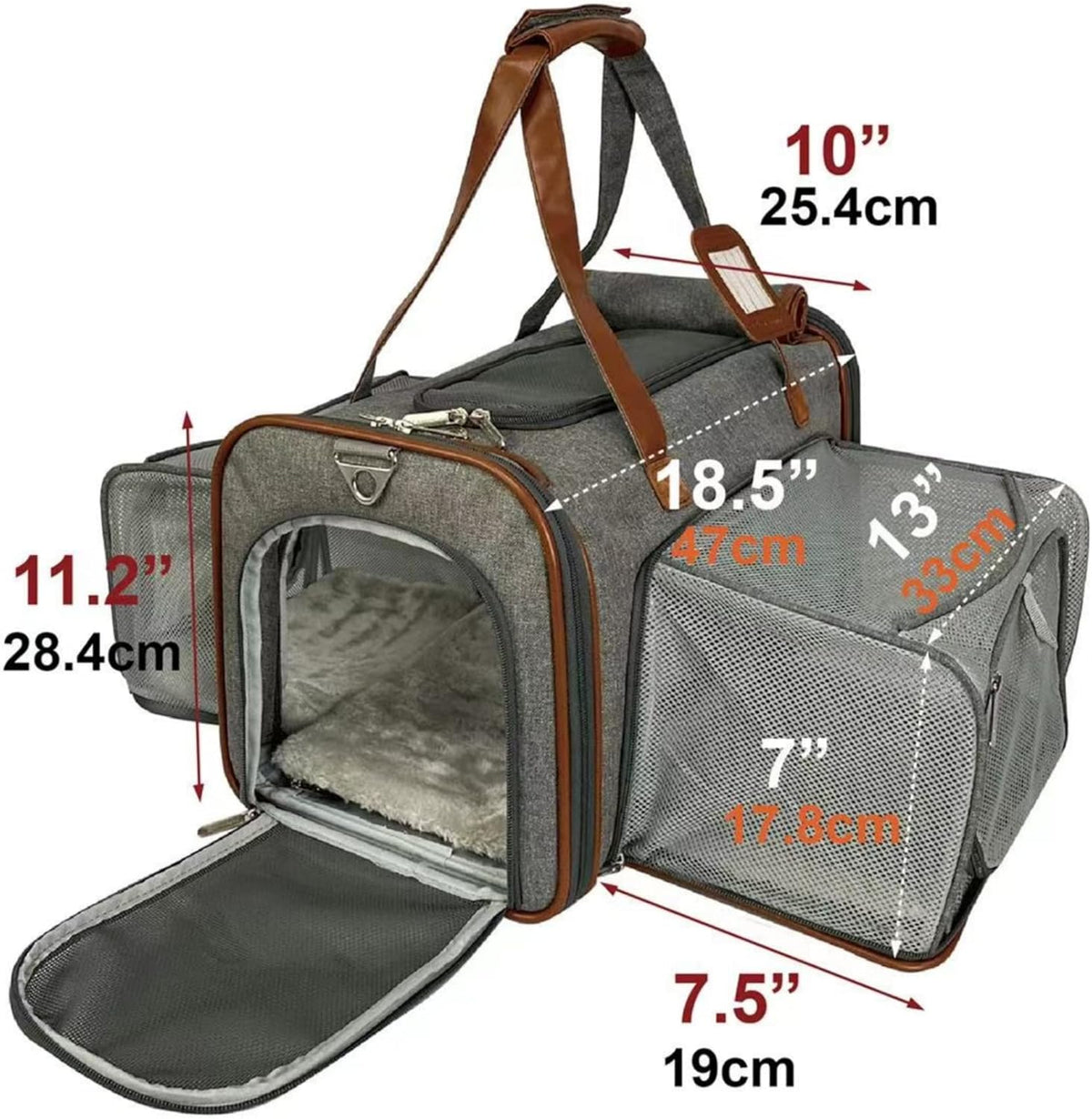Double Expandable Pet Carrier Pack of 2 H39027