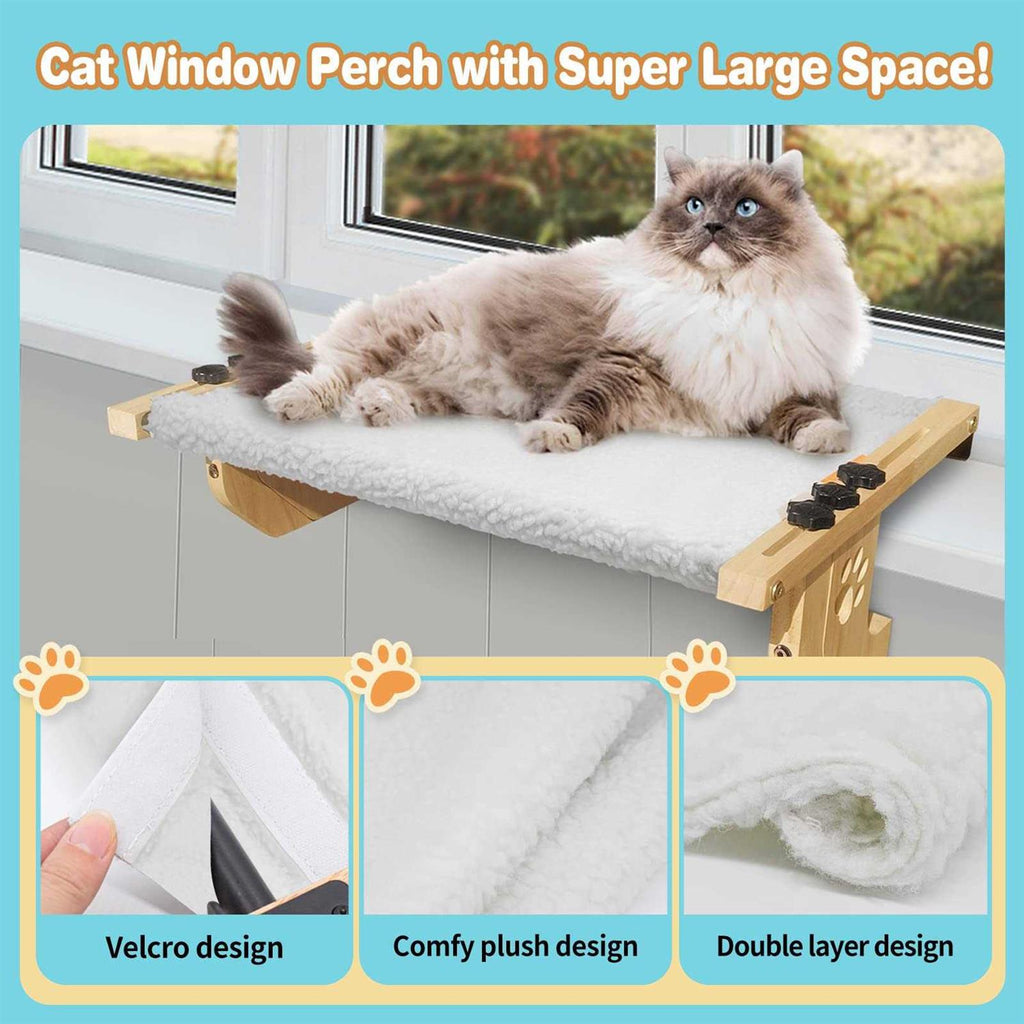 Cat Window Perch with Wood and Metal Frame F954