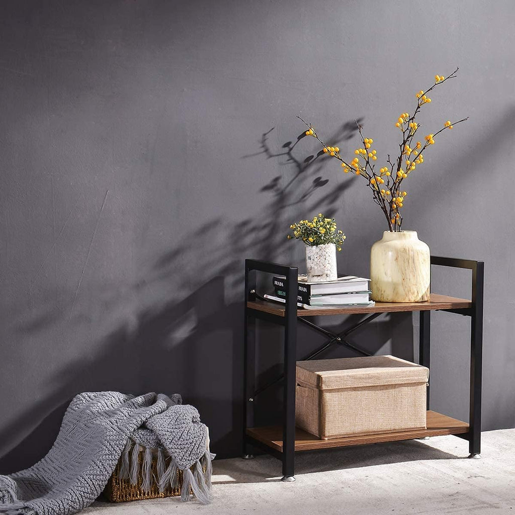 Industrial Style 2 Tier Bookshelf Storage Rack A12032