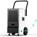 160 Pints Commercial Dehumidifier with Drain Hose, Timer and 4 Wheels I50043