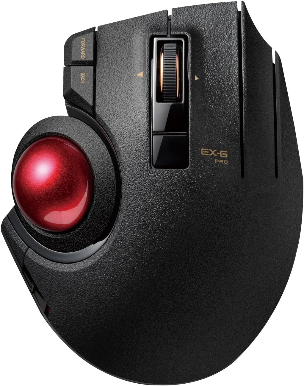 Wired Wireless Bluetooth Thumb-Operated Trackball Mouse, 8-Button, Black Q8086