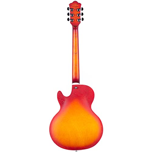 Semi-Hollow Body Electric Guitar Matte Finished with Gigbag P60698