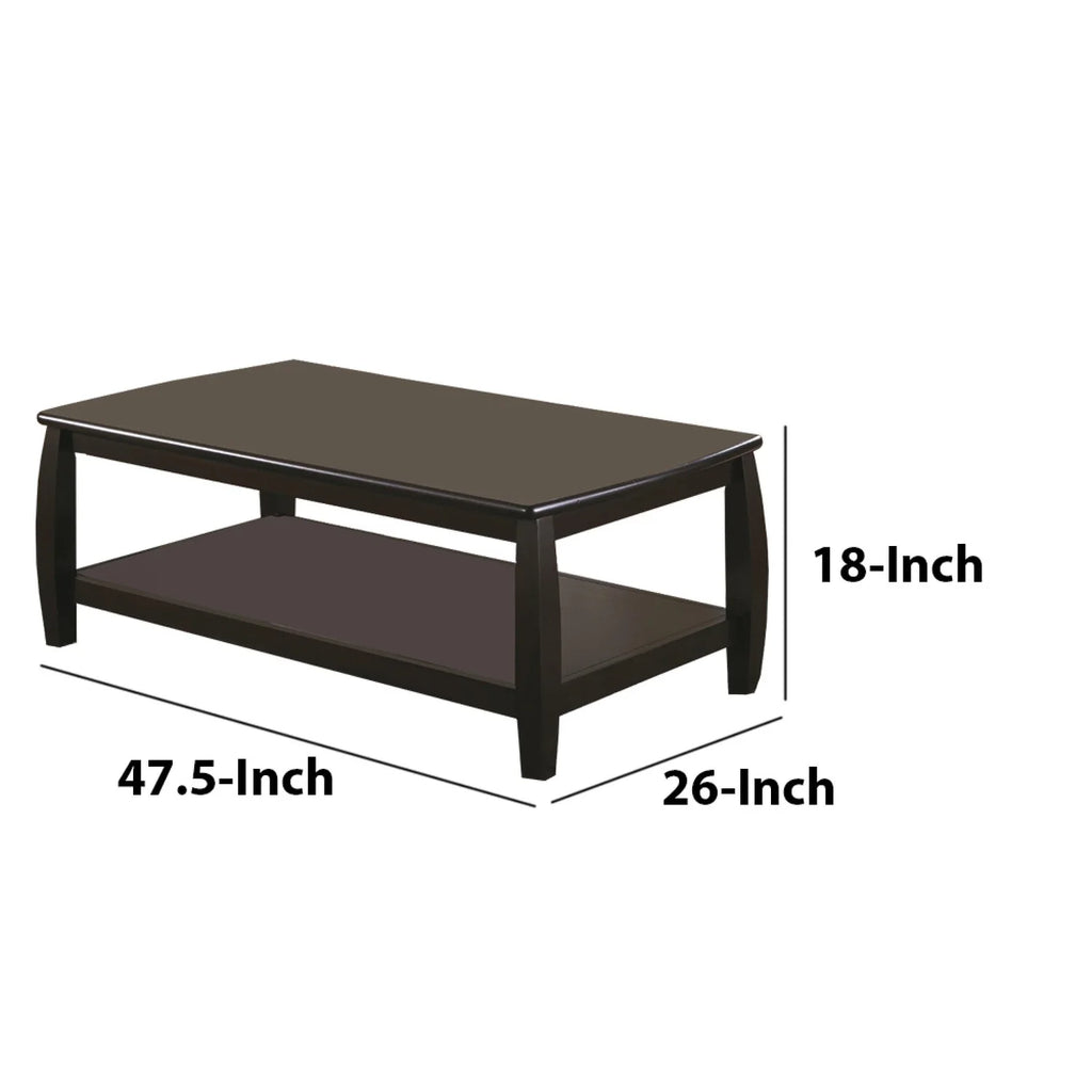 Round Contemporary Wood Coffee Table J113