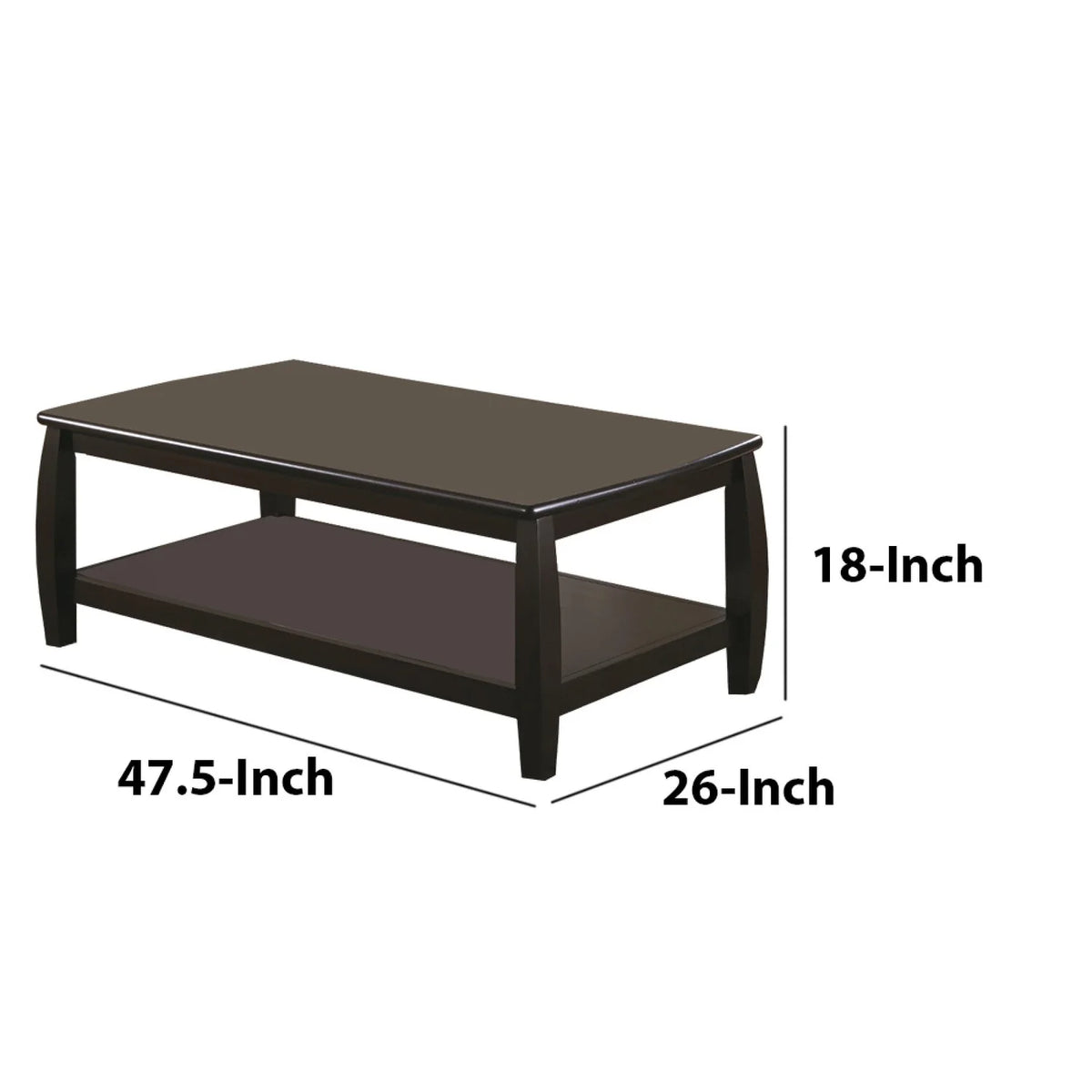 Round Contemporary Wood Coffee Table J113
