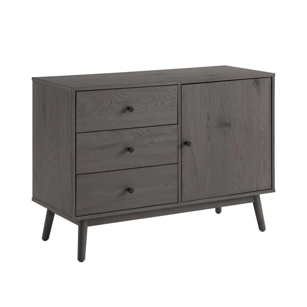 Gray 3 Drawer Engineered Wood Media Console Table T769