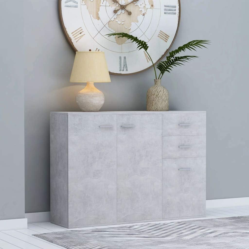White Chipboard Sideboard Storage Cabinet B6006