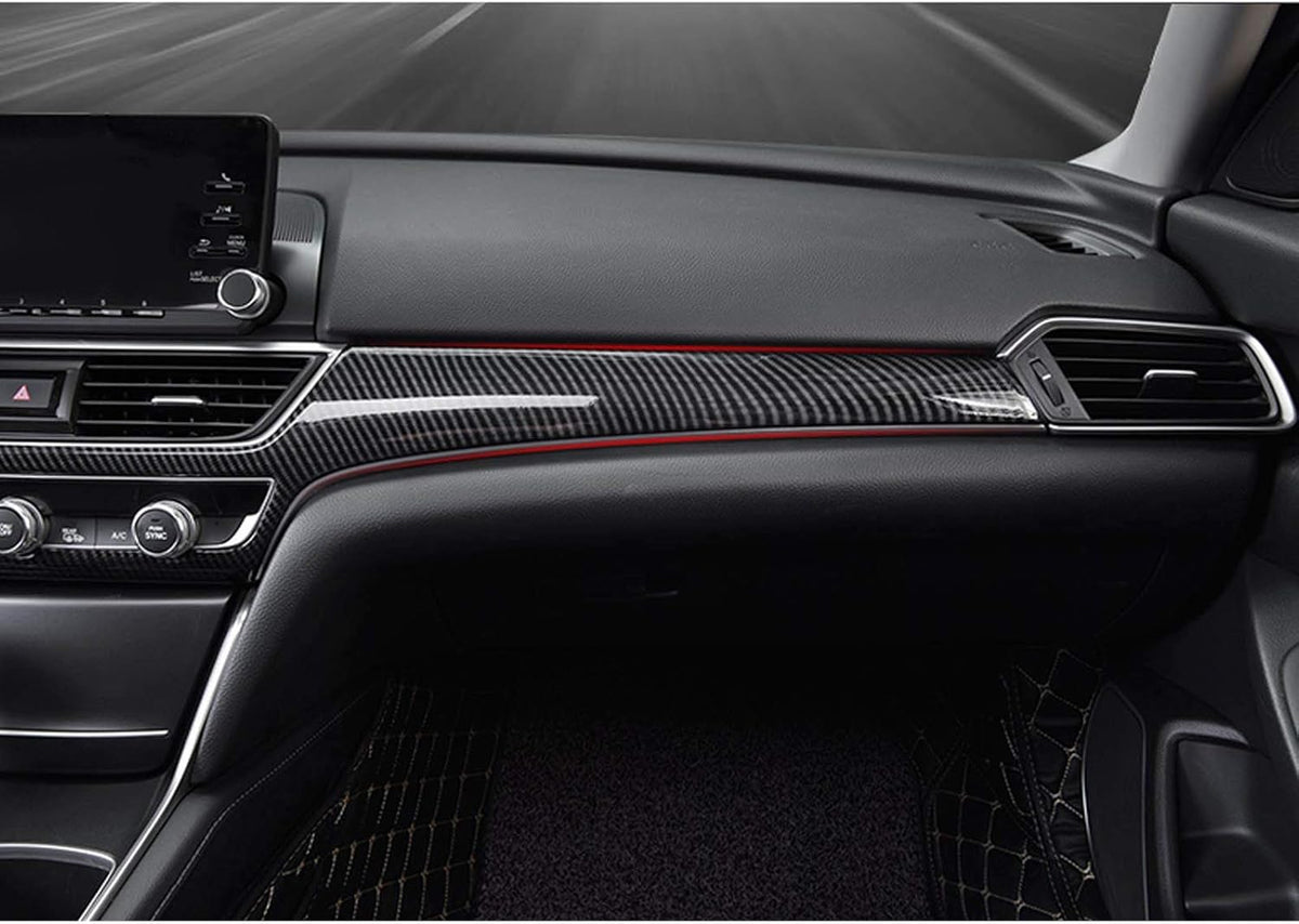 2pcs Carbon Fiber Pattern Console Dashboard AC Switch Button Panel Cover Trim P1417