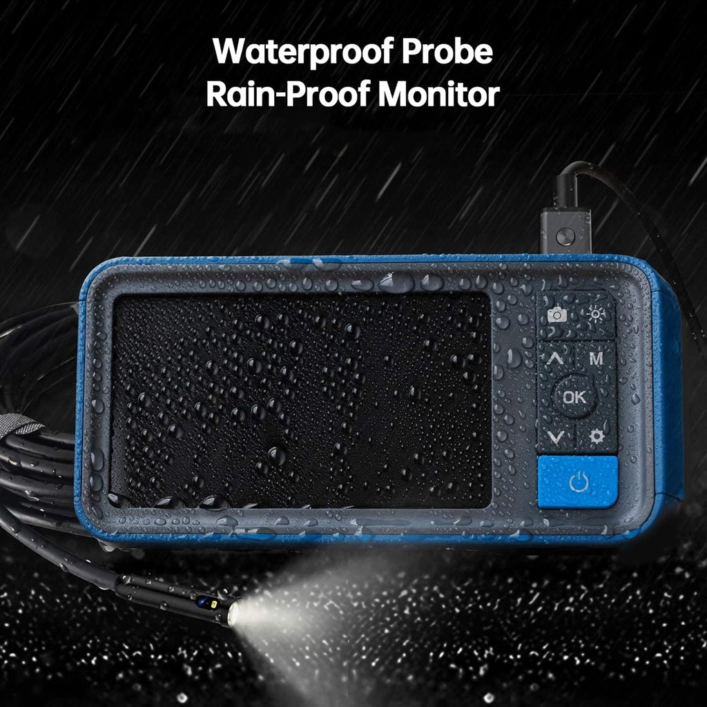 Dual Lens Endoscope Borescope 4.5 HD Inspection Camera with Light 16.5ft T3070