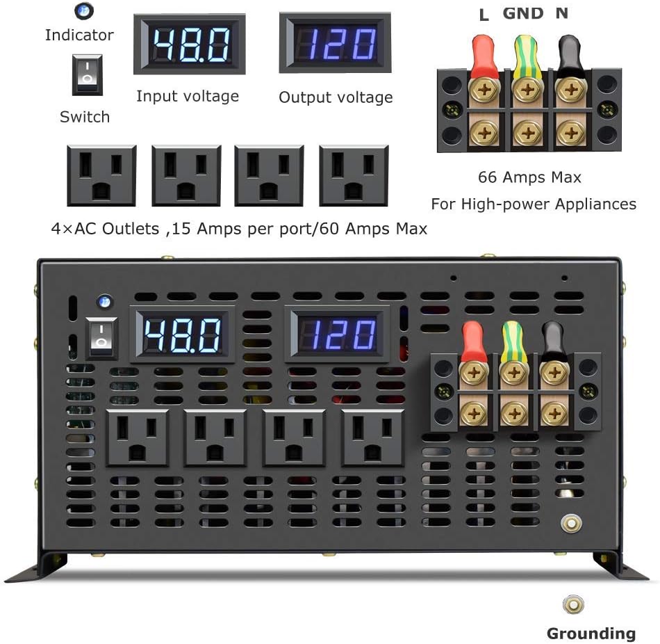 8000W 48V Pure Sine Wave Solar Power Inverter I1110