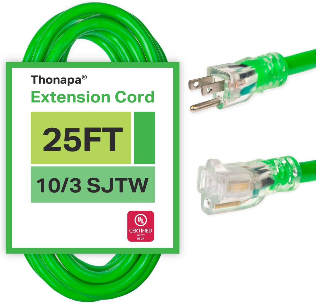 50 Foot 10 Gauge Neon Green Outdoor Extension Cord B4759