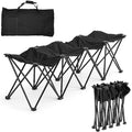 Folding 6 Seats Portable Sports Team Bench with Storage Bag I252599