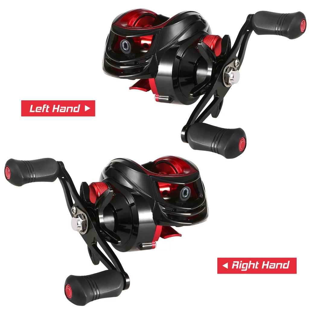 Baitcasting Fishing Reel 7.2:1 Gear Ratio Magnetic Brake L50553