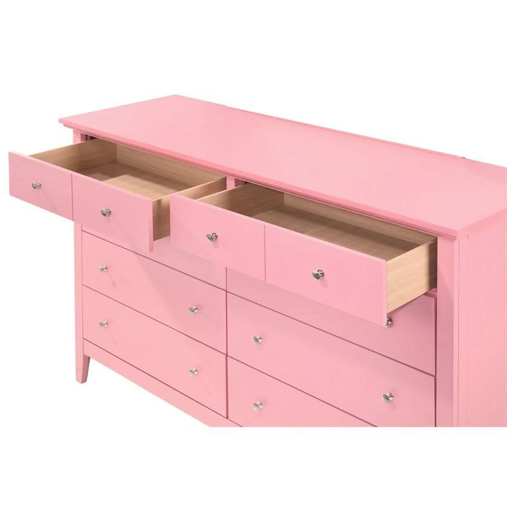 Pink 3-Piece Dresser TV Stand and Nightstand Set L9055