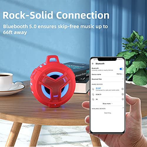 IP67 Waterproof Bluetooth Shower Speaker with LED Light O7151