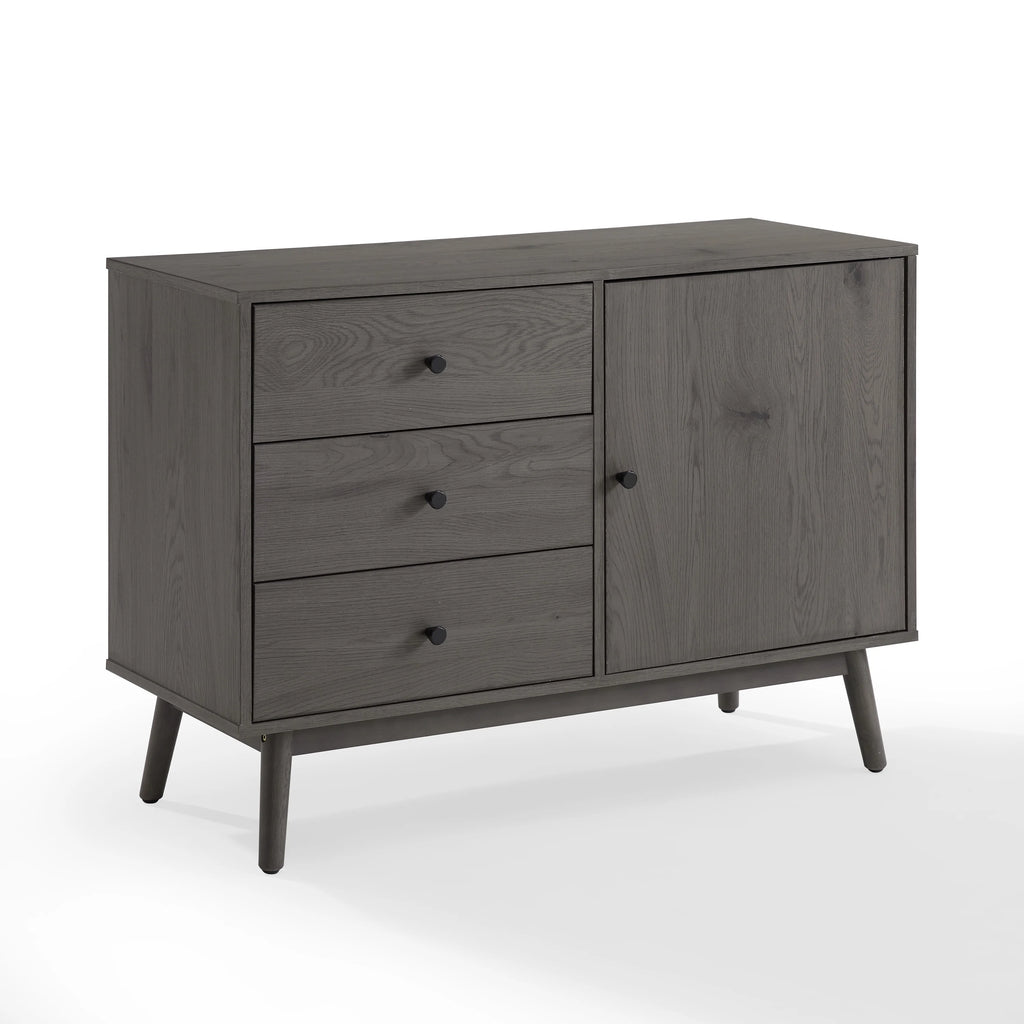 Gray 3 Drawer Engineered Wood Media Console Table T769