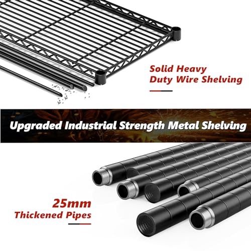 5-Tier Heavy Duty Metal Wire Shelving T86544
