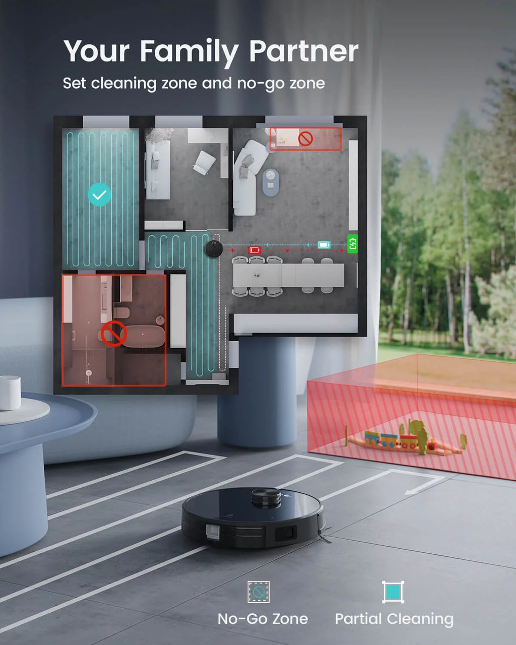 Robot Vacuum Cleaner with 3200Pa Suction and Lidar Navigation Z638691