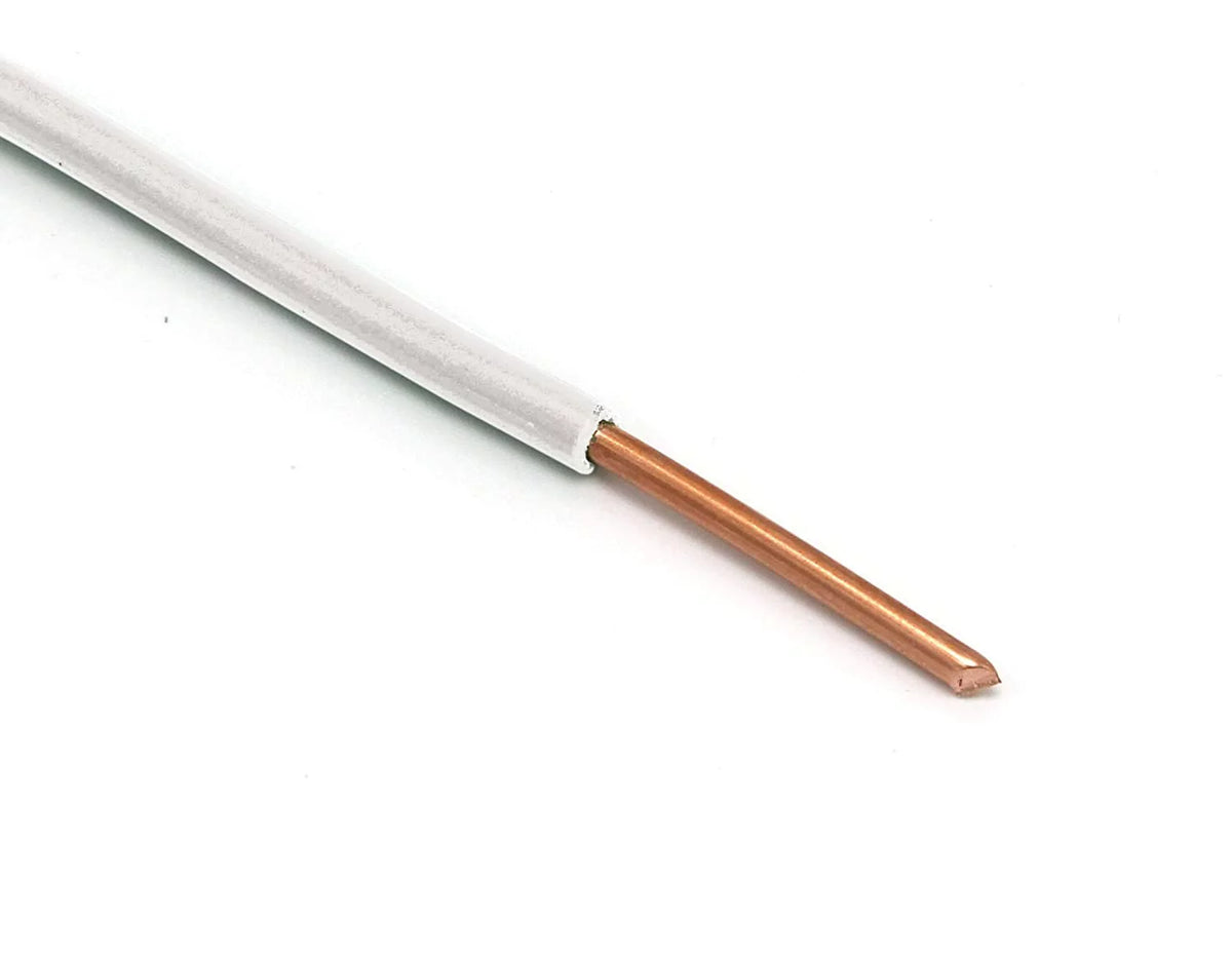 50 Feet 15 Meter 14 AWG White Insulated Solid Copper THHN THWN Wire C388923