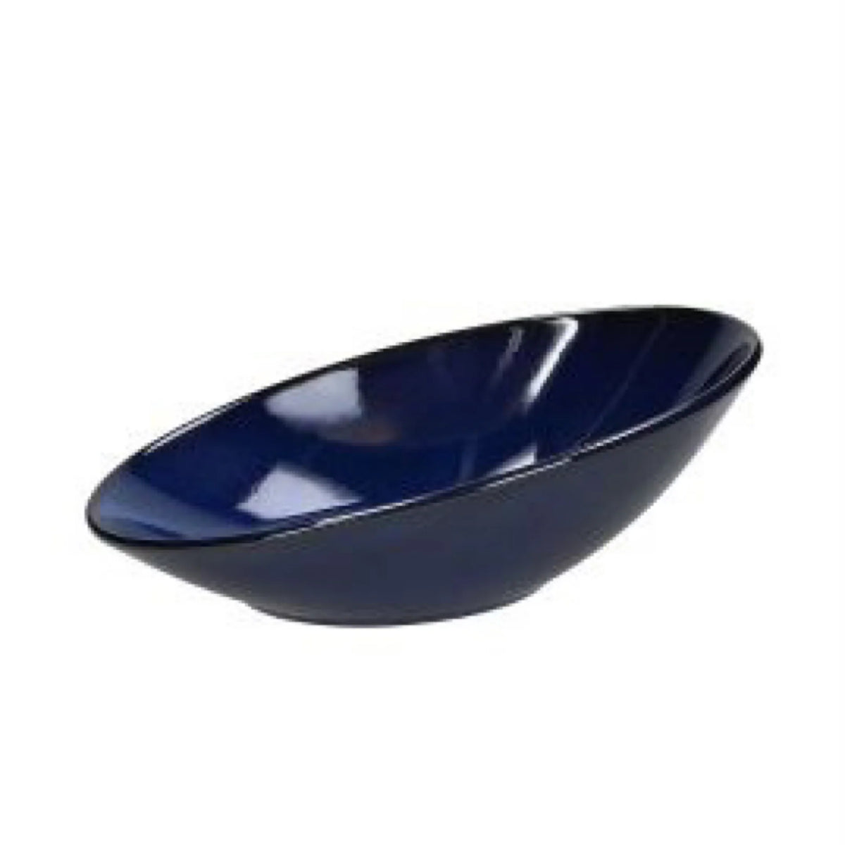 Slanting Bowl 26x18 Blue Stoneware L45673