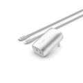 37W Dual Wall Charger USB-C to Lightning Cable Silver E4887