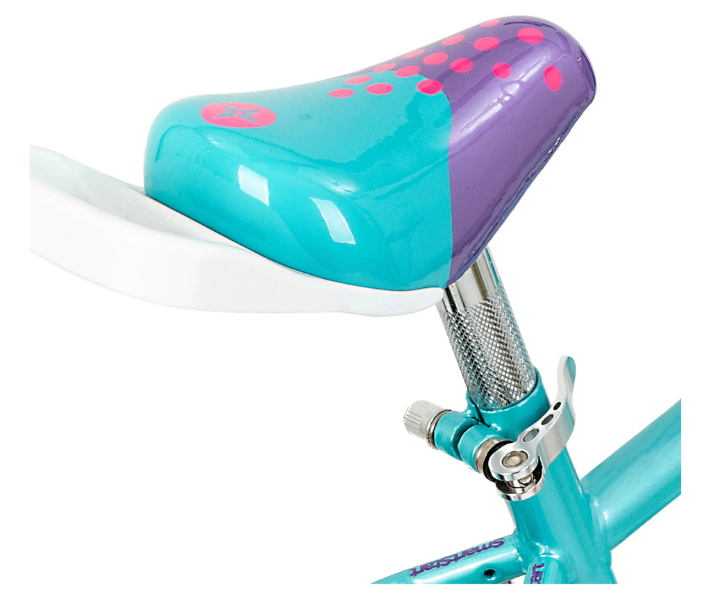 Teal Kids Bike with Basket A9294